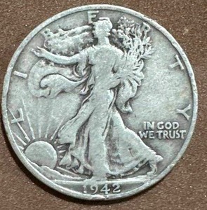 lot 48 image: 1942 Walking Liberty Half Dollar