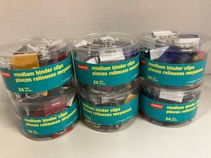 lot 61 image: Assorted Color Binder Clips
