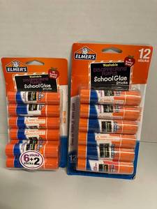 lot 73 image: Elmers Purple Glue Sticks