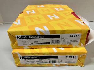 lot 129 image: Red and Yellow Astrobrights Paper