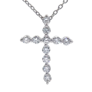 lot 44 image: NEW 0.50 Carat Diamond Cross Necklace