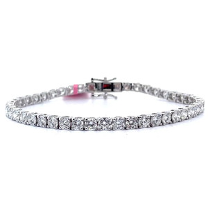 Classic 9 Carat Diamond Tennis Bracelet in Platinum *VIDEO*