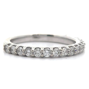 lot 18B image: 0.50 Carat Diamond Semi-Eternity Ring in 14k White Gold
