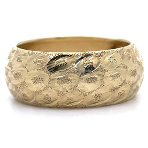 lot 27B image: Modern Textured Domed Ring in 14k Yellow Gold