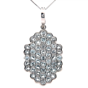 lot 38B image: Aquamarine Art Deco Waterfall Pendant