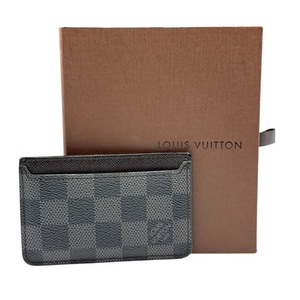 lot 31C image: Louis Vuitton Damier Graphite Neo Porte Carte Card Case with Box Pre-Owned Retail $400