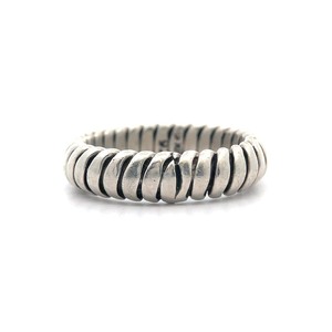 lot 53B image: Classic Spiral Sterling Silver Ring  Vintage Look, Mexico  VIDEO