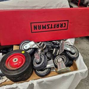 lot 7 image: Big Lot of Casters and Wheels as Shown