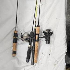 lot 20 image: 2 Rod n Reel Combos and 2 Additional Rods