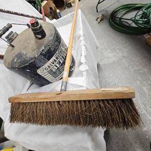 lot 38 image: OilGas Can, Broom, Tree Bucksaw