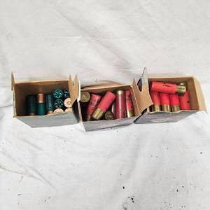 lot 43 image: 12 ga Shotgun Shells #1,4,6-3 Boxes