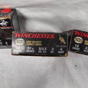 lot 46 image: Winchester 3 12 Turkey #4,#5, 3 Boxes