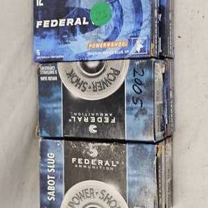 lot 52 image: Federal 12ga Slugs-6 Boxes