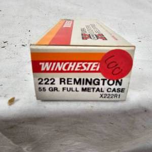 lot 100 image: 222 Rem Winchester 55gr FMJ