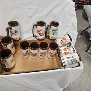 lot 128 image: Les Kouba Pitcher and Full MugGlasses Set(12)