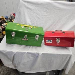 lot 186 image: John Deere Tool Box and Another Tool Box, Lift Out Trays