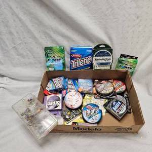lot 220 image: Lot of 12 Spools Fishing Line and Tackle