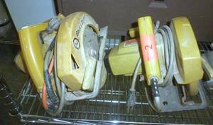 Two Black & Decker corded circular saws