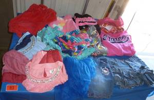 lot 61 image: Girls dance outfits, sweatshirts, tshirts, jeans