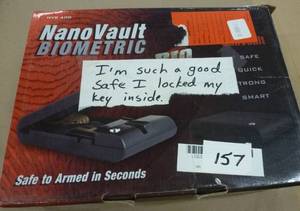 lot 157 image: NanoVault Biometric safe NVB400