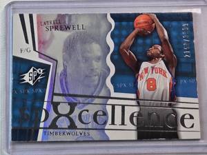 lot 55 image: Latrell Sprewell 2003 SPX No. 127 and Numbered 21503999
