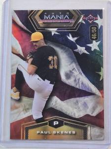 lot 30 image: Paul Skenes Rookie 2024 Wild Card Auto Mania American Baseball Refractor No. AMAH-PS and Numbered 4650