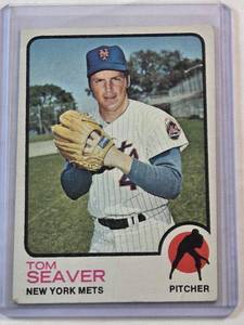 lot 33 image: Tom Seaver 1973 Topps #350 Vintage Baseball Card