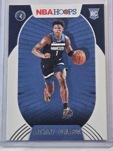 lot 36 image: Anthony Edwards Rookie 2020-21 Panini Hoops Basketball No. 216