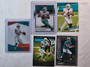lot 39 image: Lot of 5 Tua Tagovailoa Rookie Cards