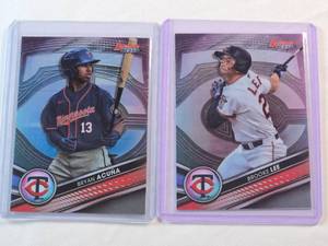 lot 41 image: Bryan Acuna and Brooks Lee 2022 Bowmans Best Refractors