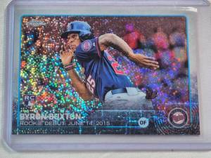 lot 44 image: Byron Buxton Rookie 2015 Topps Pulsar Refractor No. US136