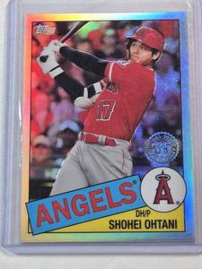 lot 45 image: Shohei Ohtani 2020 Topps Refractor No. 85TC-7