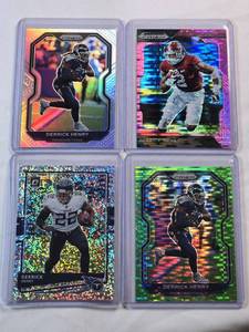 lot 52 image: Lot of 4 Derrick Henry Cards - Pannini Prizm and Optic
