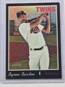 lot 63 image: Byron Buxton 2019 Topps Black Refractor THC-539 and Numbered 4069