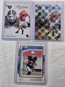 lot 66 image: Lot of 3 Brock Bowers Rookie Cards