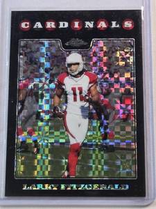 lot 68 image: Larry Fitzgerald 2008 Topps XFractor No. TC86