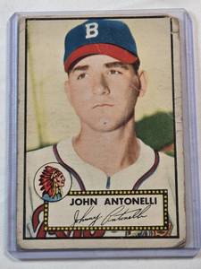 lot 76 image: John Antonelli 1952 Topps No. 140 Vintage Baseball Card