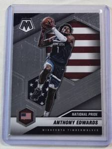 lot 77 image: Anthony Edwards Rookie 2020-21 Panini Mosaic #252