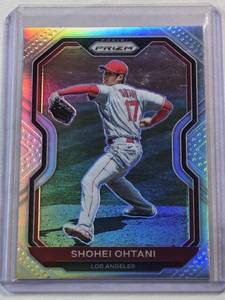 lot 88 image: Shohei Ohtani 2021 Panini Silver Holo Prizm No. 183