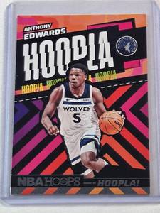 lot 91 image: Anthony Edwards 2024-25 Panini Hoops Basketball Insert #7