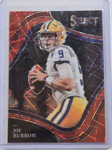 lot 109 image: Joe Burrow 2022 Panini Select Draft Picks Red Laser SP Prizm No. 141