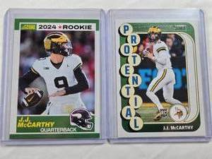 lot 115 image: Lot of 2 J.J. McCarthy Rookie Cards Score Rookie and Score Protential