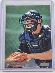 lot 120 image: Joe Mauer Rookie 2002 Topps Stadium Club No. 107