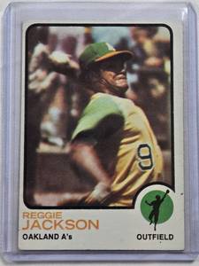 lot 122 image: Reggie Jackson 1973 Topps No. 255 Vintage Baseball Card