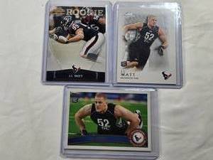 lot 144 image: Lot of 3 J.J. Watt Rookie Cards - Houston Texans Football Card