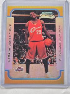 lot 154 image: LeBron James Rookie Reprint 2003-04 Bowman #123 - Cleveland Cavaliers