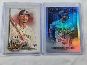 lot 165 image: Lot of 2 Julio Rodriguez Rookie Cards Allen & Ginter 2022 and Topps Stars of MLB