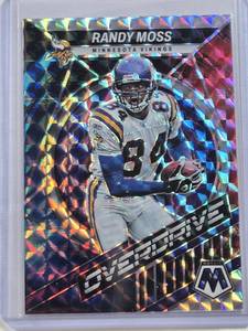 lot 196 image: Randy Moss 2022 Panini Mosaic Prizm #OS-2 - Minnesota Vikings Football Card