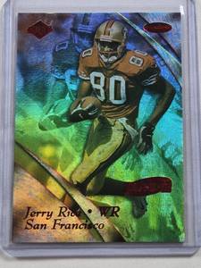 lot 197 image: Jerry Rice 1999 Collectors Edge Masters #171 and Numbered 11133500 - San Francisco 49ers Football Card
