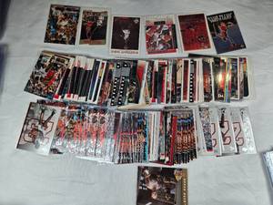 lot 201 image: Lot of Over 150 Michael Jordan Basketball Cards Featuring Upper Deck, NBA Hoops, and Various Special Editions
